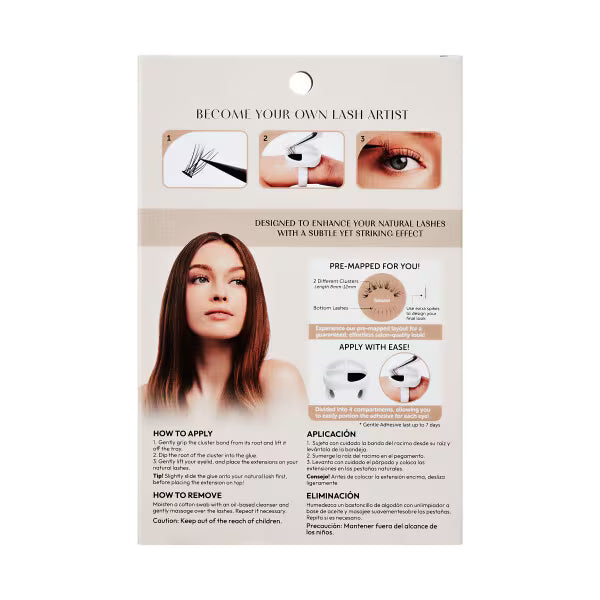 Kiss individual false eyelashes natural clear band 30 pack, UK version