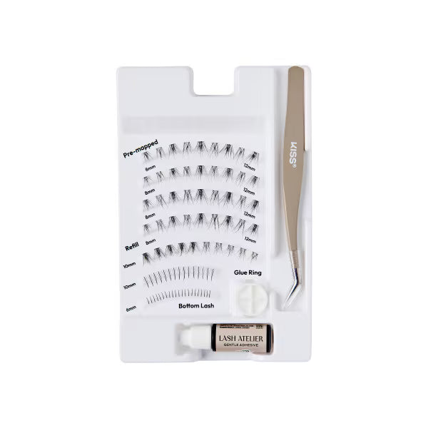 Kiss individual false eyelashes natural clear band 30 pack, UK version
