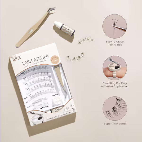 Kiss individual false eyelashes natural clear band 30 pack, UK version