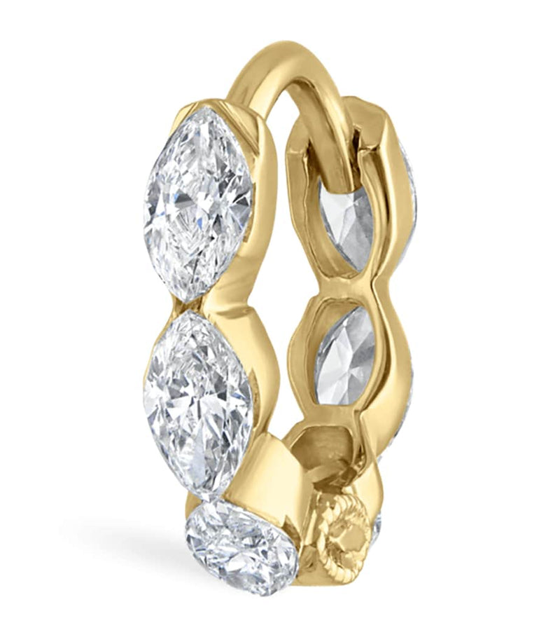 Maria Tash single diamond hoop earring 6.5mm (British brand)