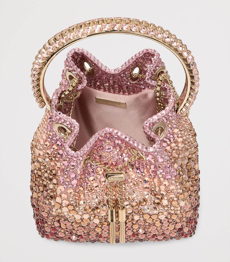 Jimmy Choo Bon Bon top-handle bag with crystal-embellished handle - UK version