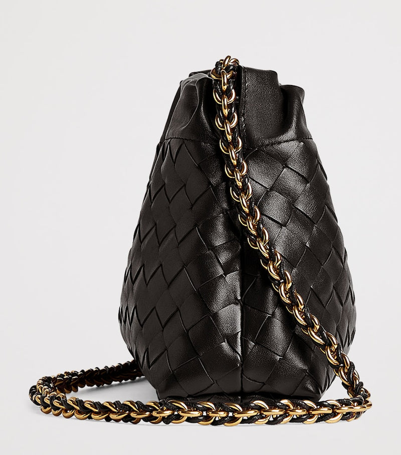 Bottega Veneta Notte shoulder bag in calfskin leather, imported from the UK