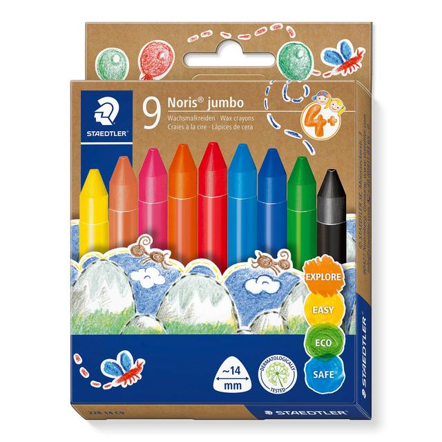 STAEDTLER Noris Jumbo Wax Crayons 9pk 9 per pack GOODS M&S