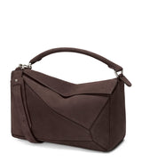 Harrods Loewe Large Suede Puzzle Top-Handle Bag- Buy online at McGrocer