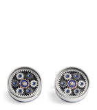 Tateossian Septa Gear cufflinks palladium-plated brass, UK version