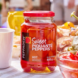 Peppadew hot peppers pickled sweet brine 400g, imported from the UK