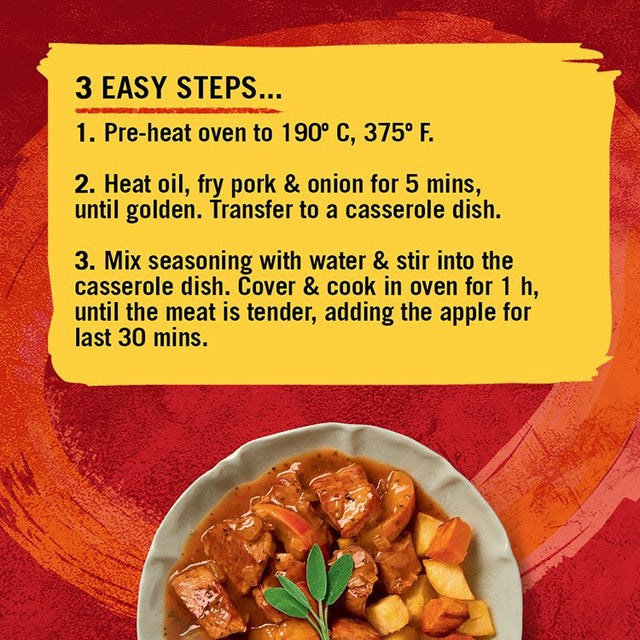 Schwartz Somerset Pork Casserole recipe mix 36g (British brand)