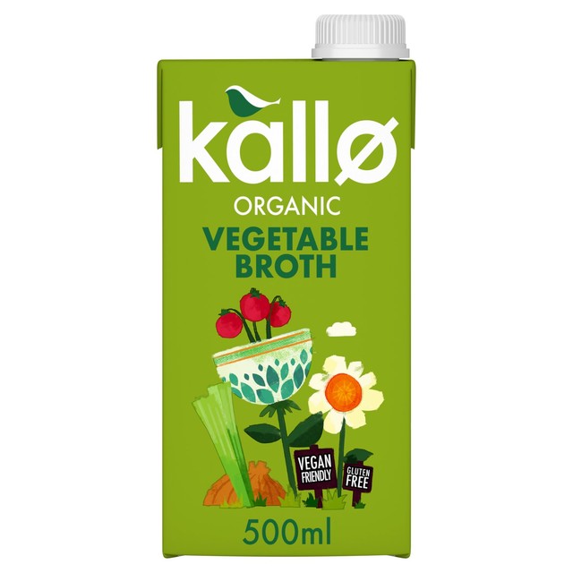 Kallo Organic Vegetable Broth carton, imported from the UK