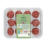 M&S organic British beef meatballs 300g, imported from the UK