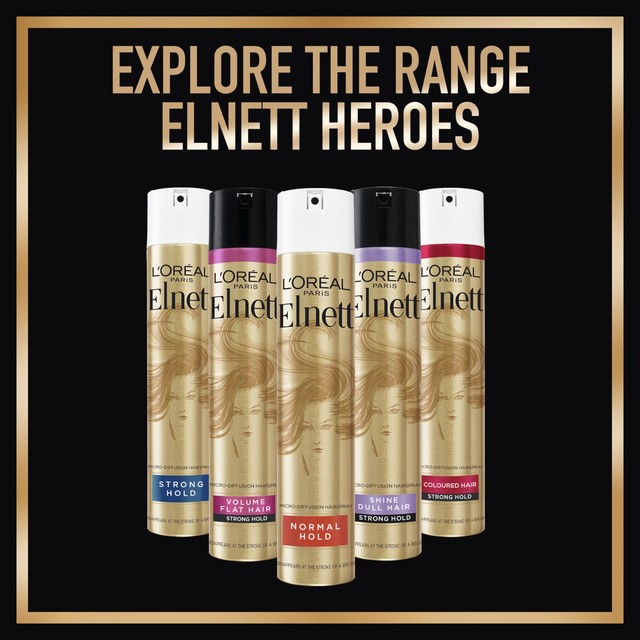 L'Oreal Paris Elnett hairspray shine dull hair strong hold, UK version