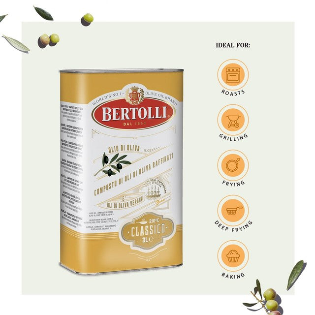 Bertolli olive oil Classico 3L - British product