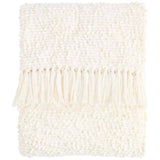 M&S M&S Pure Cotton Boucle Throw Blanket, Cream, 130 x 170 cm- Buy online at McGrocer