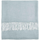 M&S herringbone throw light blue 130x170cm, imported from the UK