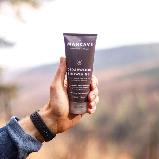 ManCave cedarwood shower gel 200ml, imported from the UK