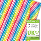 M&S Deva Designs Rainbow Rock Gift Wrap Sheets 2 Pack- Buy online at McGrocer