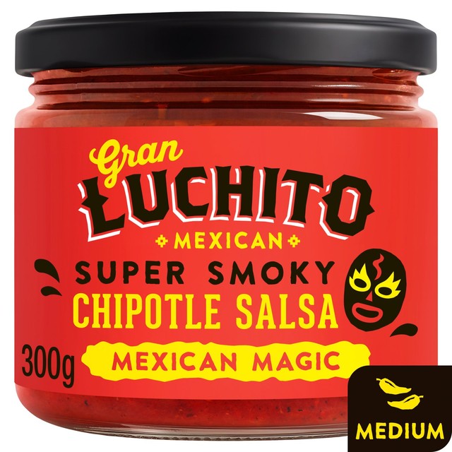 Gran Luchito smoky red chipotle salsa 300g, UK version