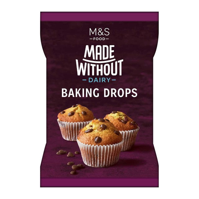 M&S dairy free chocolate baking drops for desserts, UK version