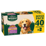 Winalot Meaty Chunks wet dog food pouches, imported from the UK