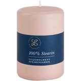 M&S Liljeholmens Pressed Pillar Stearin Candle Dusty Pink 68x100mm- Buy online at McGrocer