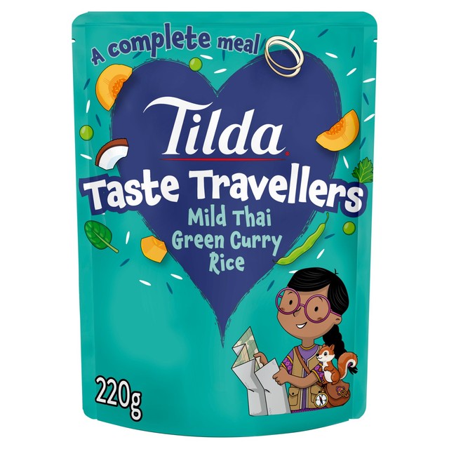 Tilda Kids Mild Green Thai Curry Rice Meal 220g (British brand)