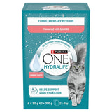 Purina One Hydralife cat liquid salmon 6 x 50g, imported from the UK