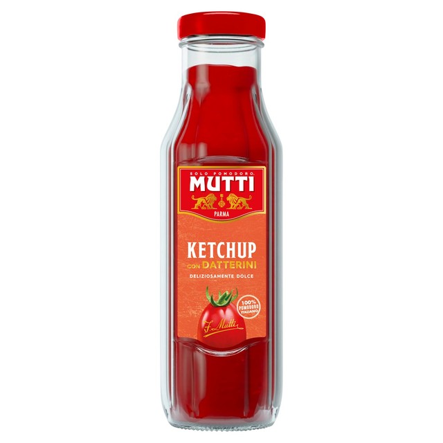 Mutti 40% Less Sugar Datterini tomato ketchup 300g, imported from the UK