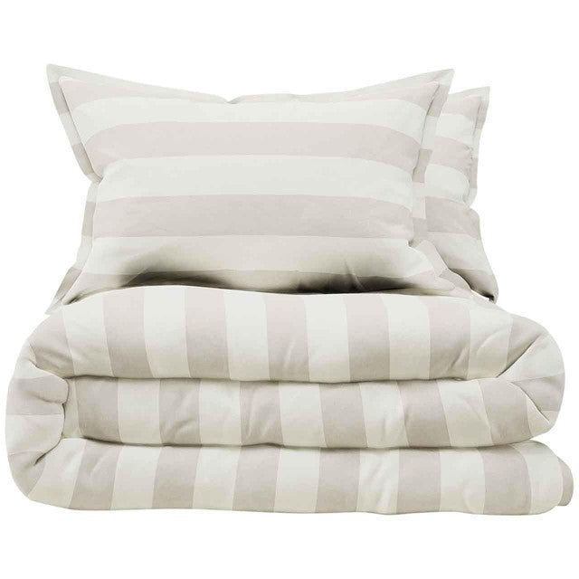 M&S linen striped bedding set double, UK version