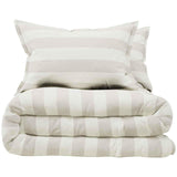 M&S linen striped bedding set double, UK version