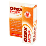 Otex Express eardrops 10ml, imported from the UK