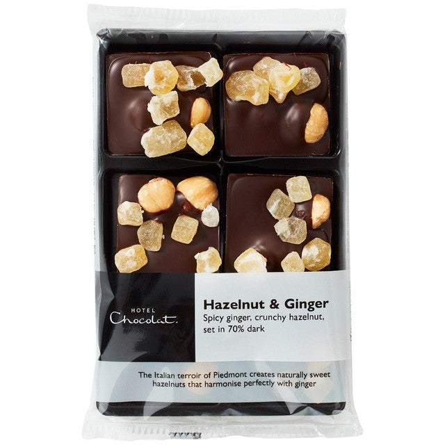 Hotel Chocolat Hazelnut & Ginger Chocolate Selector 70g, UK version