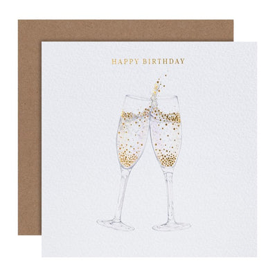 M&S M&S Clink Glasses Birthday Greeting Card 15cm x 15cm- Buy online at McGrocer