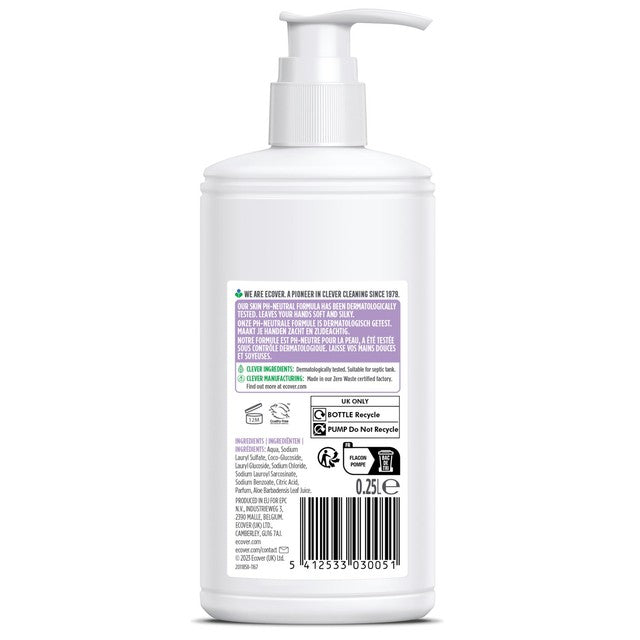 Ecover liquid hand soap lavender and aloe vera, imported from the UK