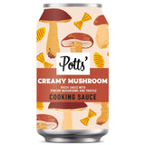 Potts creamy mushroom sauce in can, imported from the UK
