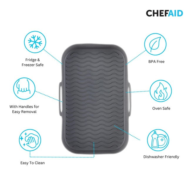 Chef Aid silicone air fryer liner 19.5cm x 12cm x 7cm - British product