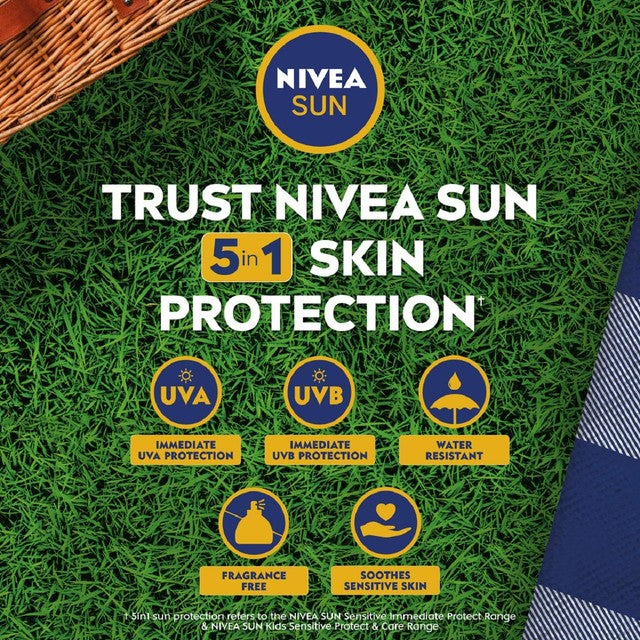 Nivea SUN Kids Sensitive Protect SPF 50+ sun lotion 200ml, imported from the UK
