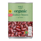 M&S organic red kidney beans in water 400g, imported from the UK