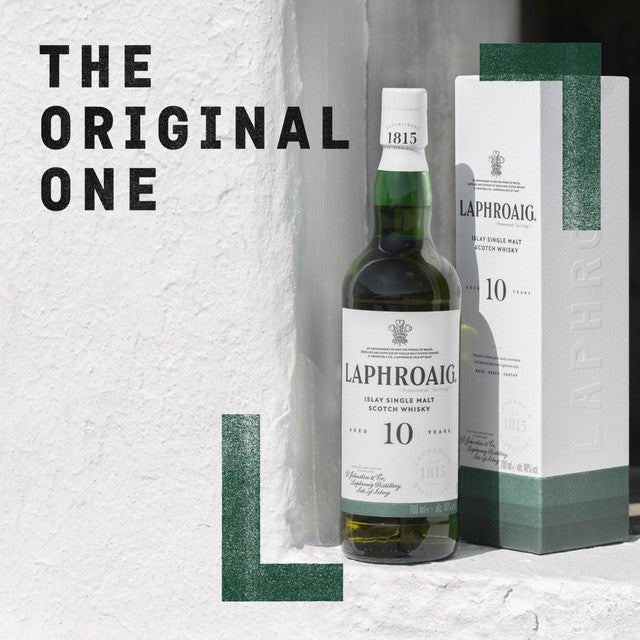 Laphroaig 10 Year Old Islay Single Malt Scotch Whisky 70cl, UK version