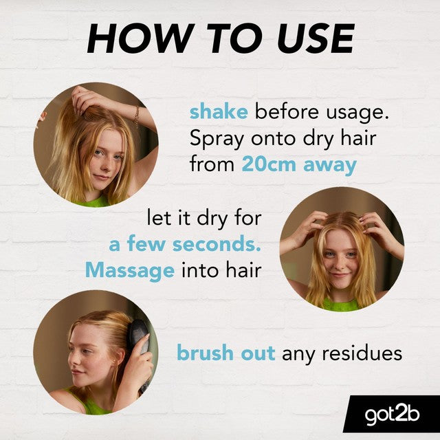 Schwarzkopf Got2b Volume dry shampoo 200ml (British brand)