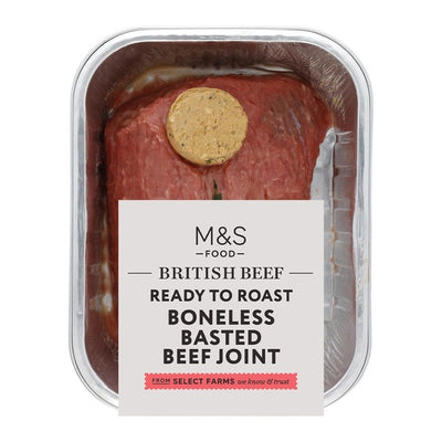M&S M&S قطعة لحم بقري بريطانية متبلة بدون عظم جاهزة للشوي 450 جم - اشترِ عبر الإنترنت من McGrocer
