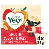 Yeo Valley strawberry and peach baby yogurt with oats 4 x 85g (British brand)