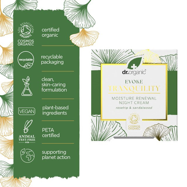 Dr Organic Evoke Tranquility night cream 50ml - British product