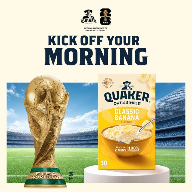 Quaker banana porridge sachets 10 sachets, imported from the UK