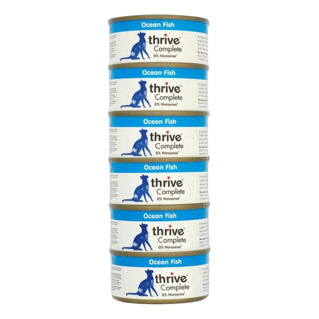 Thrive wet cat food ocean fish 6x75g (British brand)
