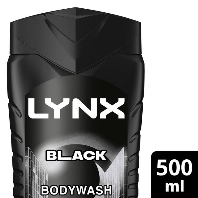 Lynx Black Body Wash Shower Gel 500ml, UK version