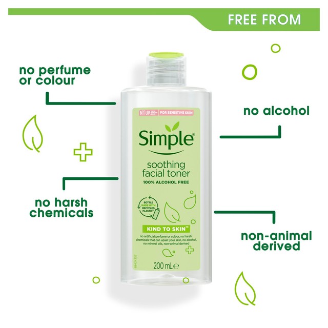 Simple Soothing Facial Toner 200ml (British brand)