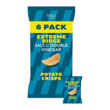 M&S M&S Salt & Double Vinegar Extreme Ridge Cut Crisps 6 Pack- Buy online at McGrocer