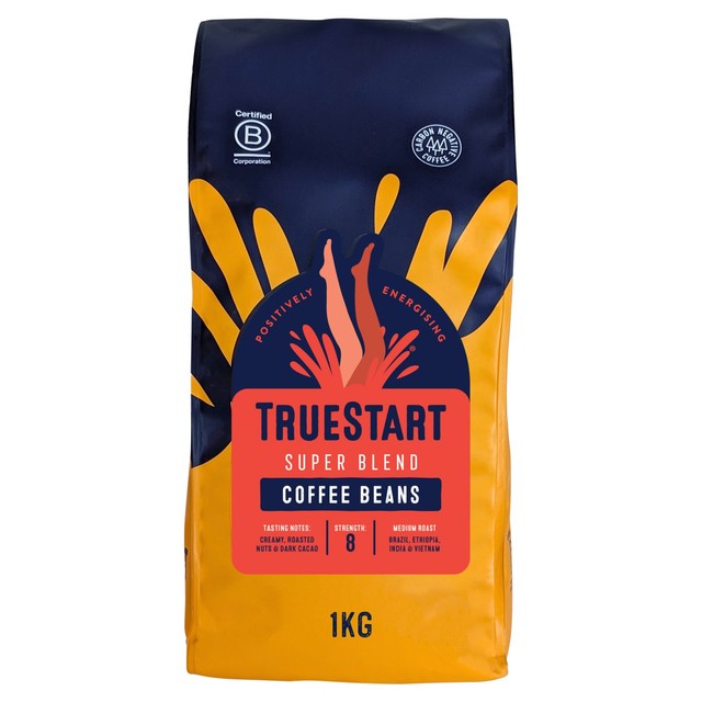 True Start Super Blend coffee beans 1kg (British brand)