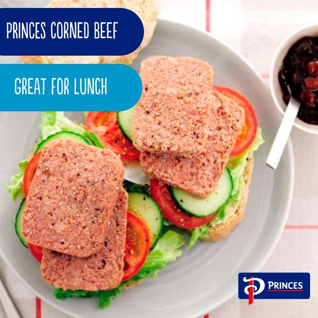 Princes canned corned beef 340g, imported from the UK