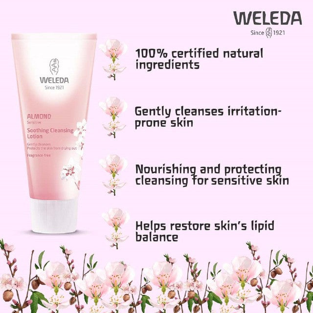 Weleda Sensitive Milk Cleanser Gentle Organic Almond 75ml (British brand)