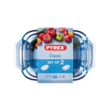 M&S Pyrex Classic 2 Piece Rectangular Roaster Set- Buy online at McGrocer